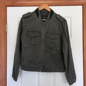 Sanctuary Military Green Jacket Women's Small Zip Utility